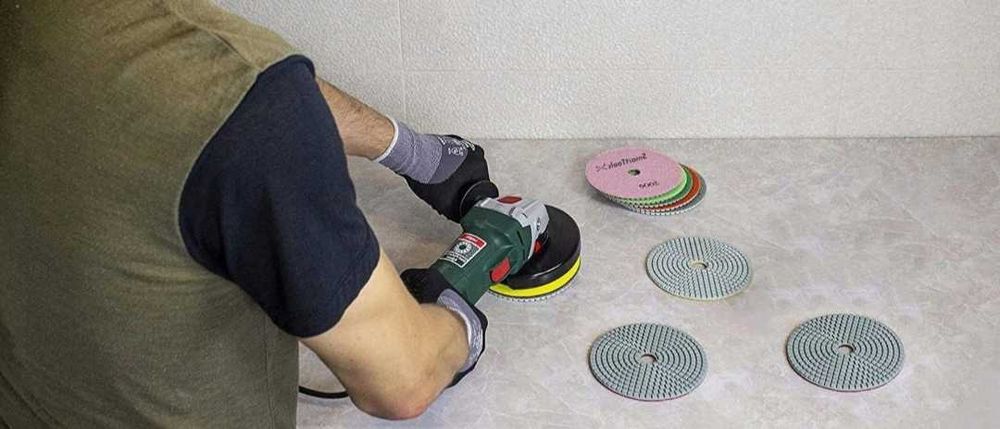 Zestaw Tarcze 7 Sztuk Diamentowe do Szlifowania Polerowania