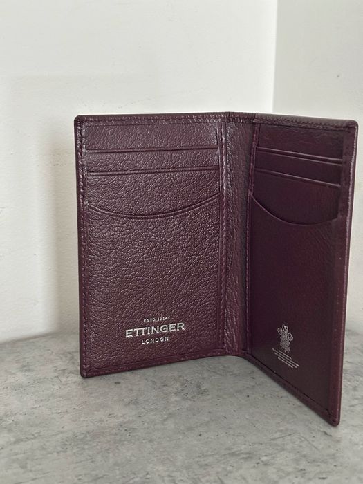 Кредитниця портмоне чоловіче бордове коричневе шкіряне Ettinger London