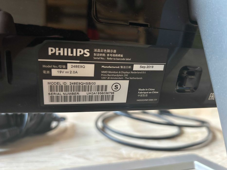 Monitor Philips 248E9QHSB/00 zakrzywiony + kabel HDMI