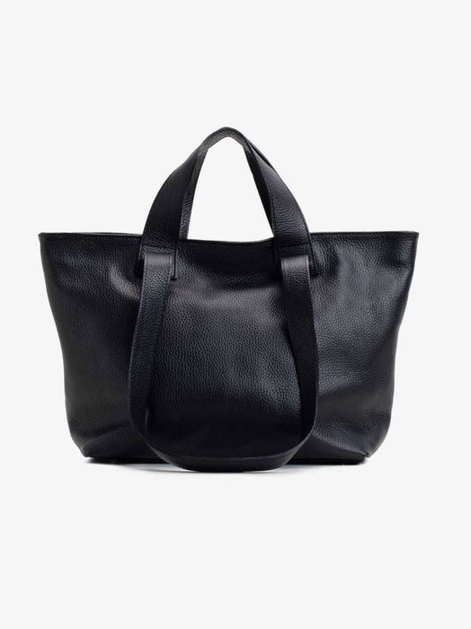 Кожаная женская сумка черная большая  Италия  шопер Киев