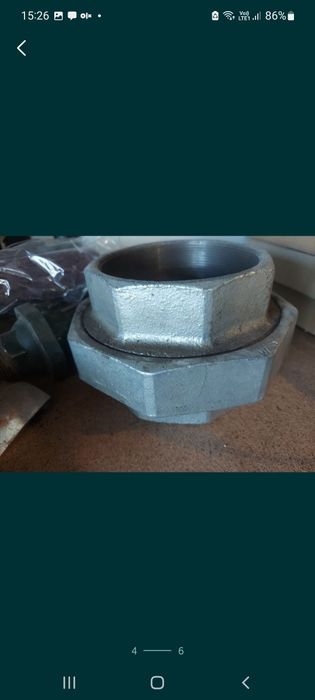 Śrubunek dwuzłączka 4" ocynk holender dn100