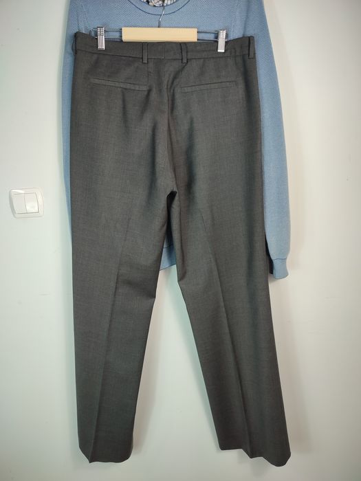 Filippa K grafitowe spodnie męskie wełniane XL klasyczne loose fit ele