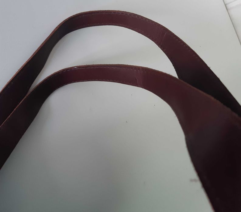 Mala de Senhora Azul Algodão Pele LANIDOR Como Nova