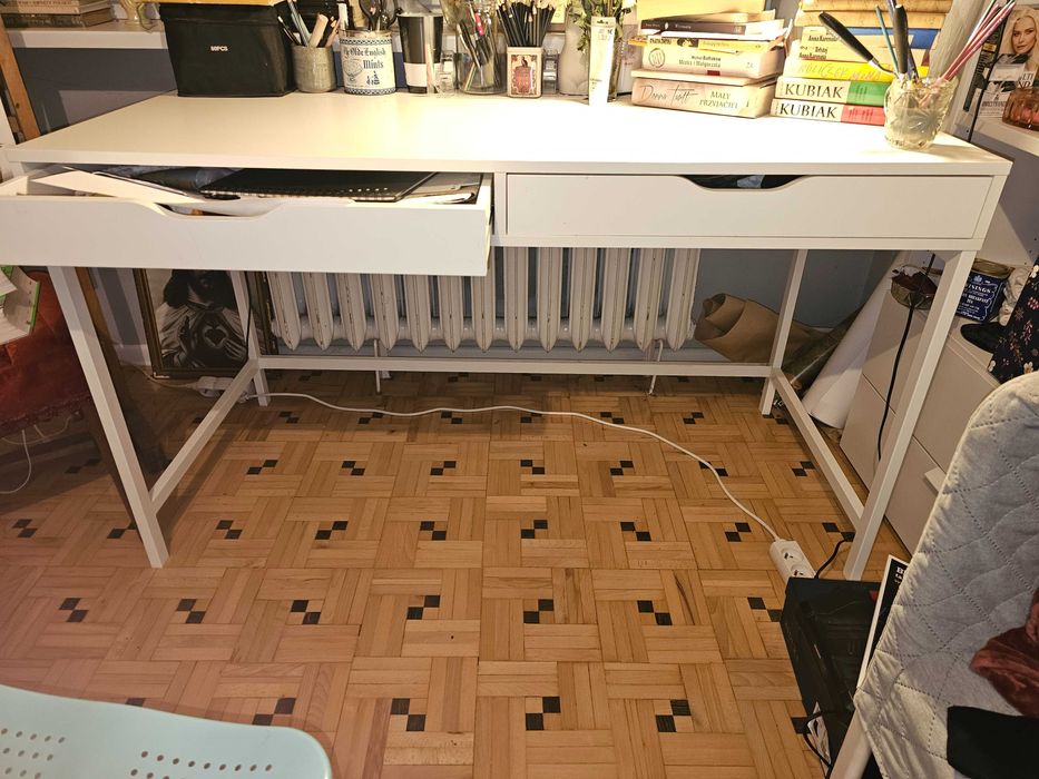 Biurko alex białe 132x58x77cm Ikea