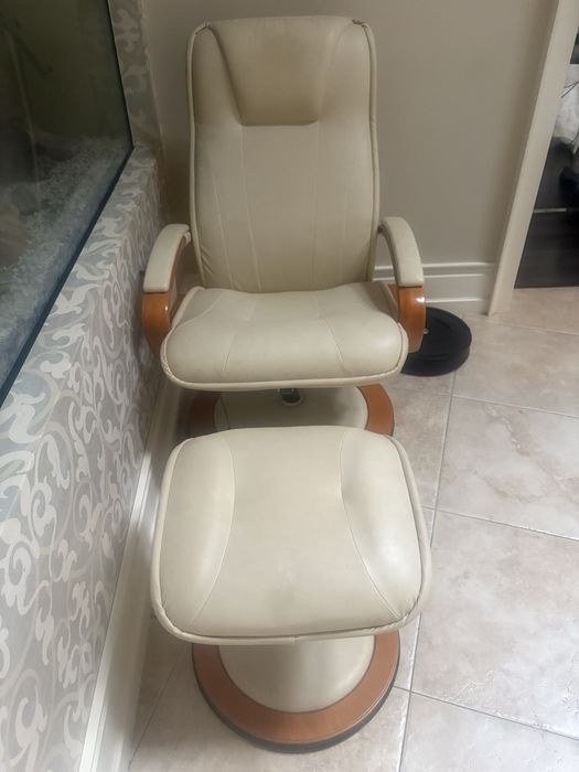 Skórzany Fotel z Funkcją Masażu