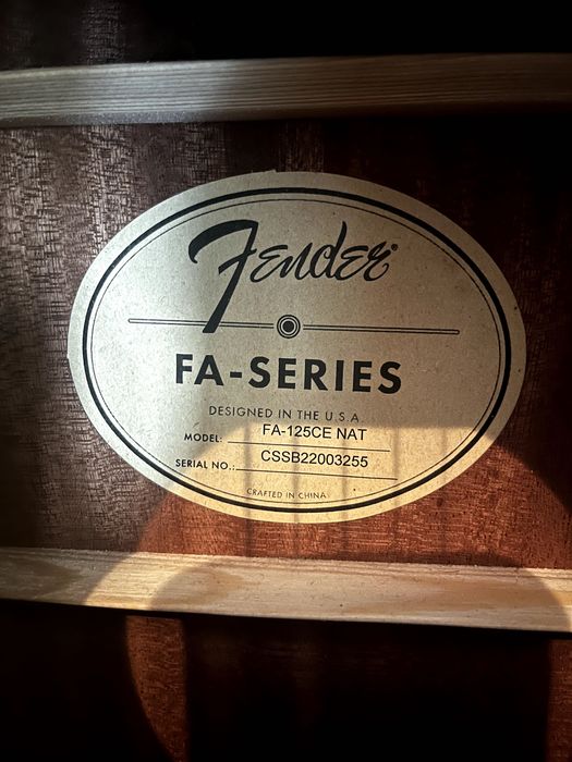 Fender FA-125CE Electroacústica | Cutaway | Pickup | Suporte Incluído