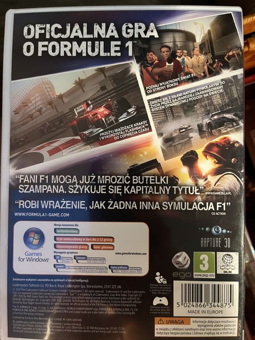 F1 2010 PC DVD gra