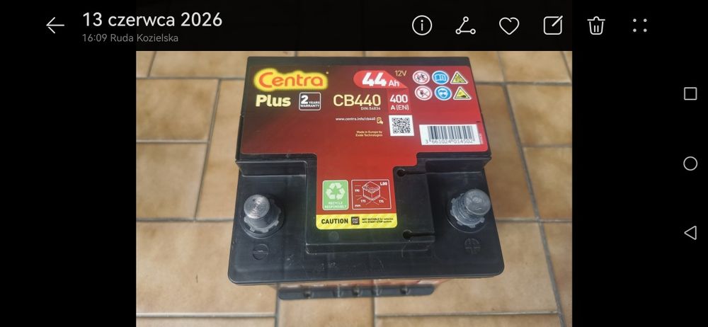 Akumulator centra plus 44 Ah 400A(En)