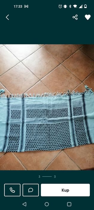 Arafata w kolorze groszkowym.