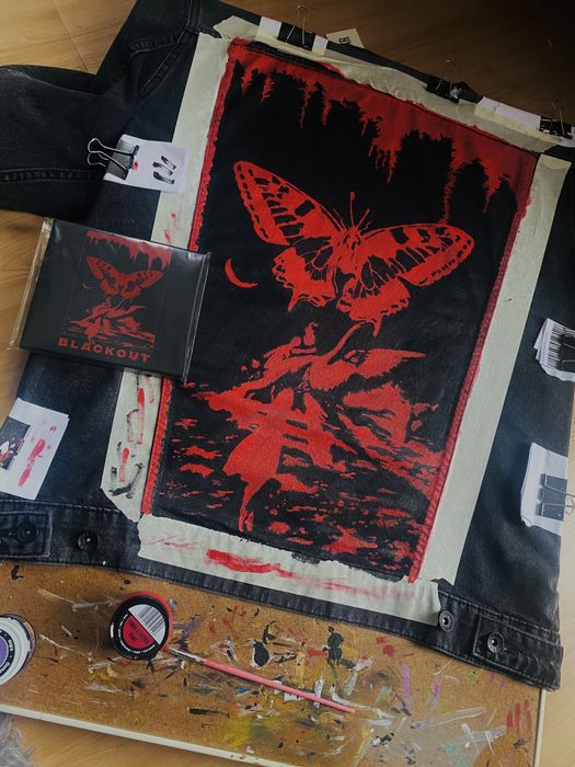 Kurtka custom Kartky Blackout OU7SIDE