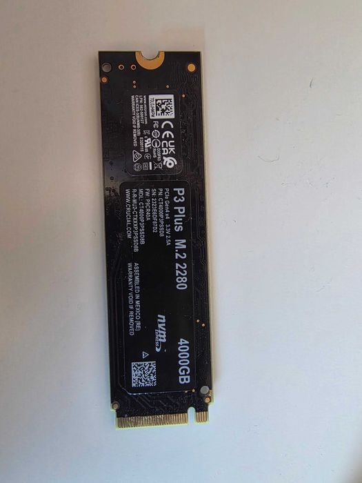 Disco SSD Crucial P3 Plus 4TB Gen4 M.2 NVMe 2280