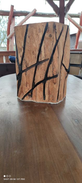 Donica z pnia drewna