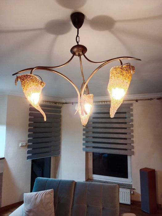 Lampa wisząca z kinkietami