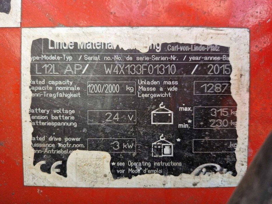 Wózek widłowy LINDE L-12L AP