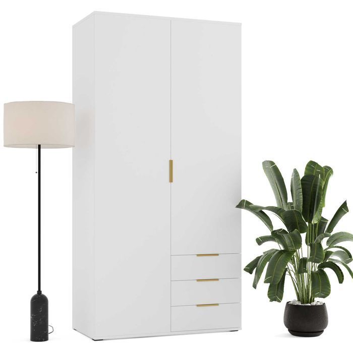 Szafa uchylna dwudrzwiowa z szufladami Modena - 110x235x53