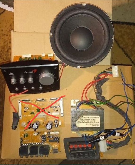 Запчасти трансформатор на сабвуфер Genius SW-HF5.1 5000