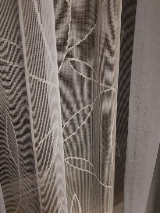 Conjunto de cortinados com varão  duplo e acessórios