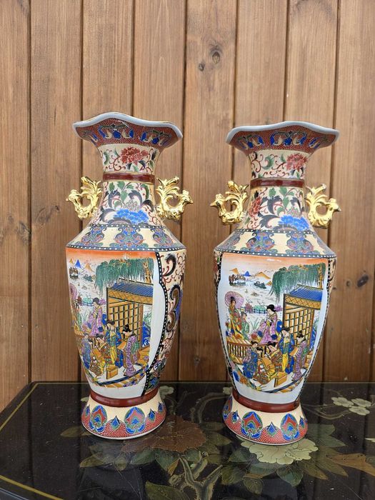 Wazon orientalny porcelanowy dost. 2 sztuki #205 #206 Stylowy Węgrów