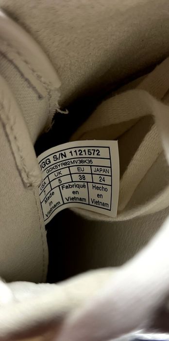 Кеды UGG Dinale Размер 38 Белые Оригинал  Демисезонные Женские