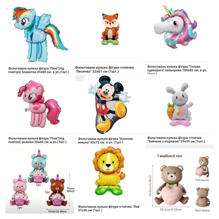 Повітряні кульки дитячі