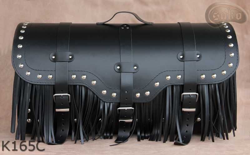 Kufer motocyklowy skórzany K165 z zamkiem SAKO