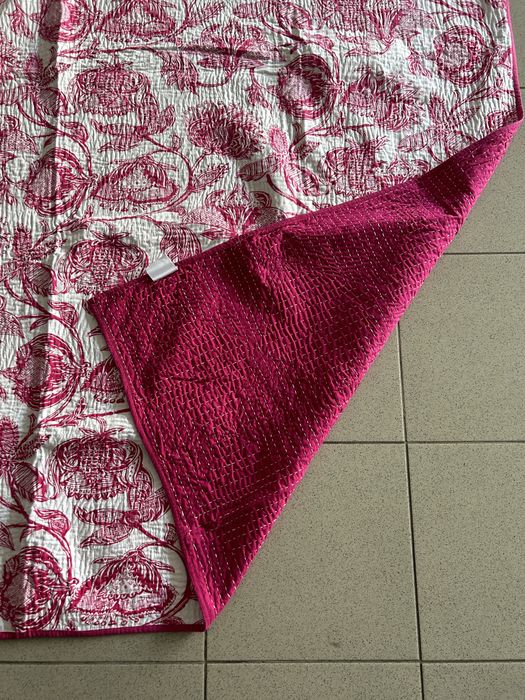 Colcha rosa choque de dupla face