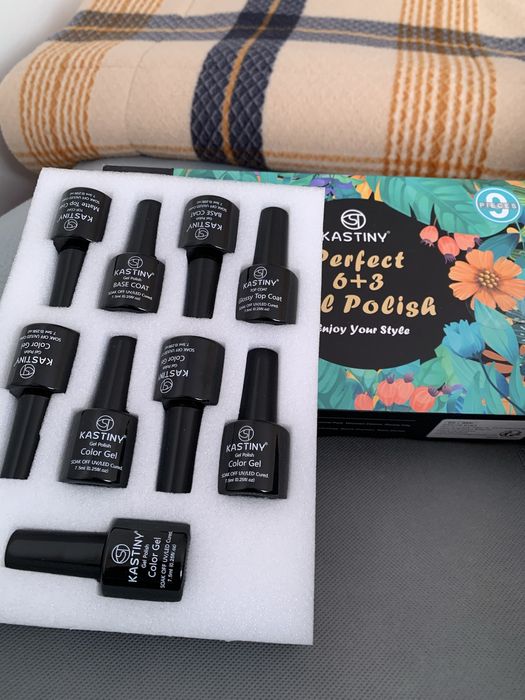 Kit unhas de gel, verniz