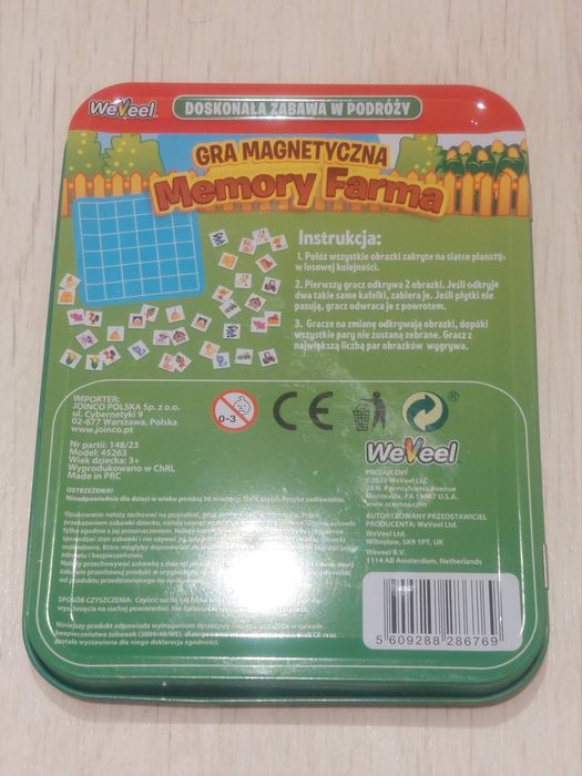 Gra Magnetyczna Memory Farma – WeVeel – Idealna do podróży!