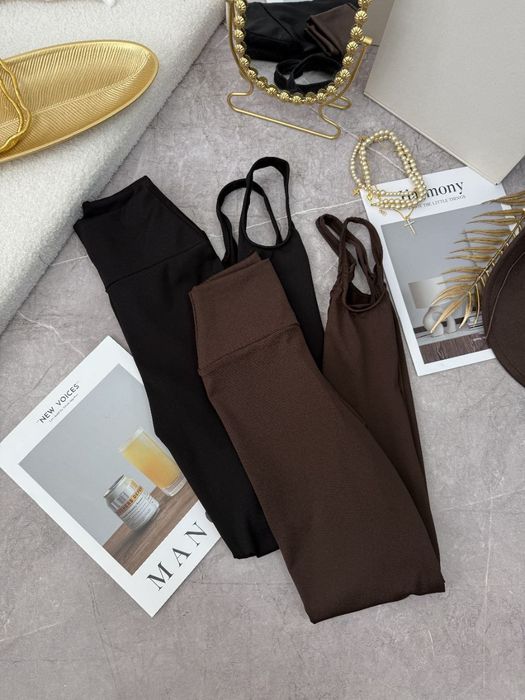 Лосини зі штрипками шоколад теплі микродайвінг на флісі