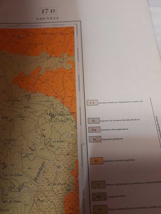 Carta geológica de Portugal-Gouveia