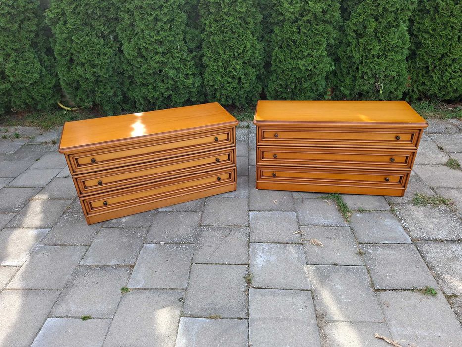 2 komody jasny orzech