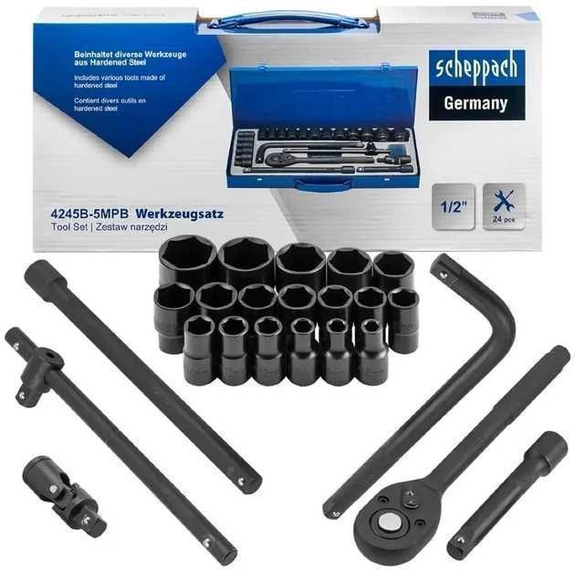 Набір інструментів в металевий кейс 24 1/2"  Scheppach SCH-4245B-5MPB