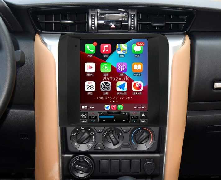 Магнитола 4RUNNER Toyota TACOMA FORTUNER GPS Такома CarPlay Android 15