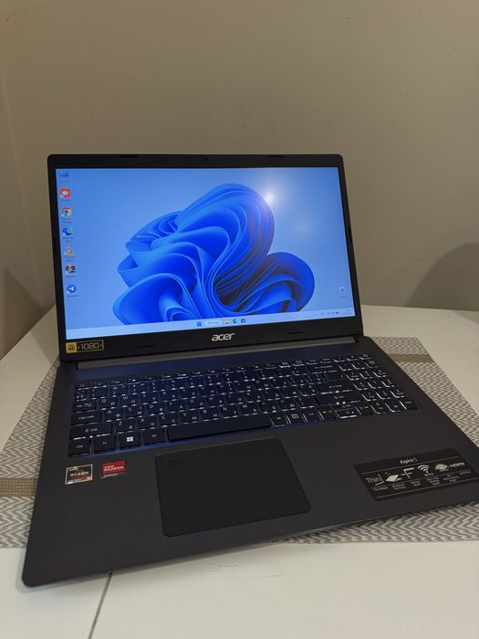 Ноутбук Acer Aspire 5, Ryzen 5 5500U, 16GB/512GB, FullHD IPS