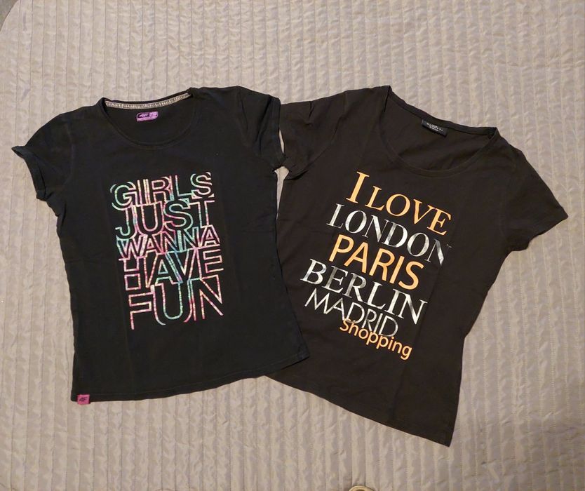 Zestaw czarnych T-shirt 4f i Gina Benotti rozmiar M