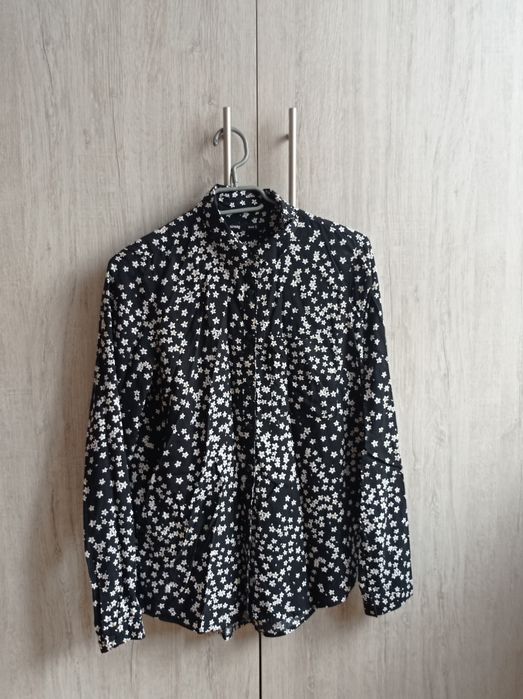 Koszula czarna w kwiaty