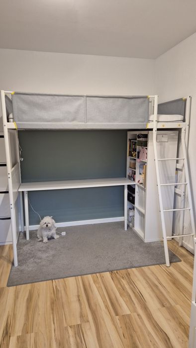 IKEA Vitval łóżko piętrowe na antresoli+ materac