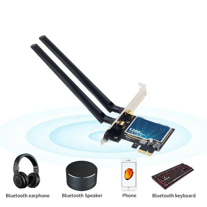 Karta sieciowa WiFi + Bluetooth PCIe AC1200Mbps Dual Band