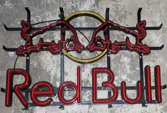 Неоновая LED red bull неон красная вывеска