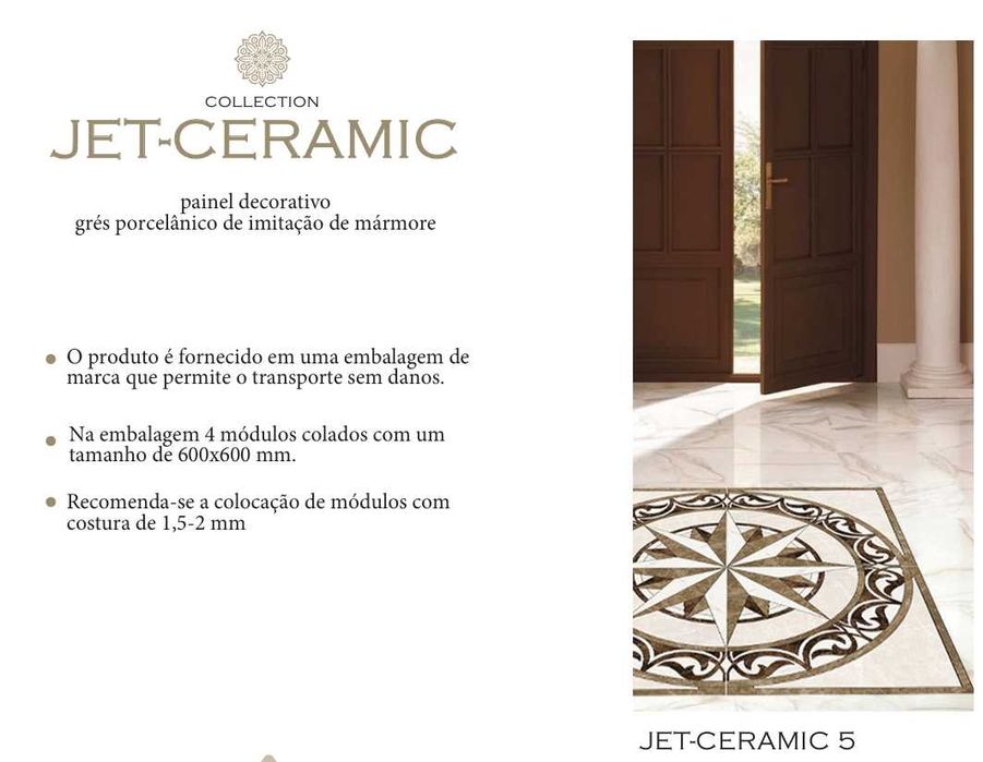 Painéis decorativos em grés porcelânico – Coleção JET-CERAMIC