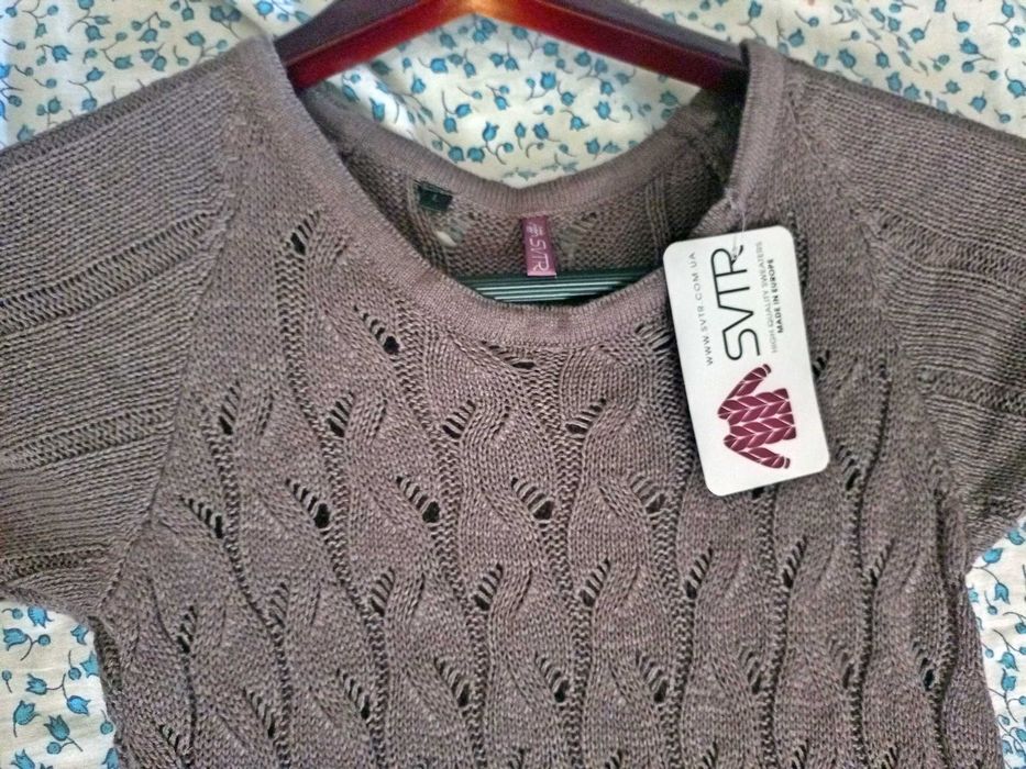 Джемпер - кофта  с коротким рукавом SVTR. трикотаж