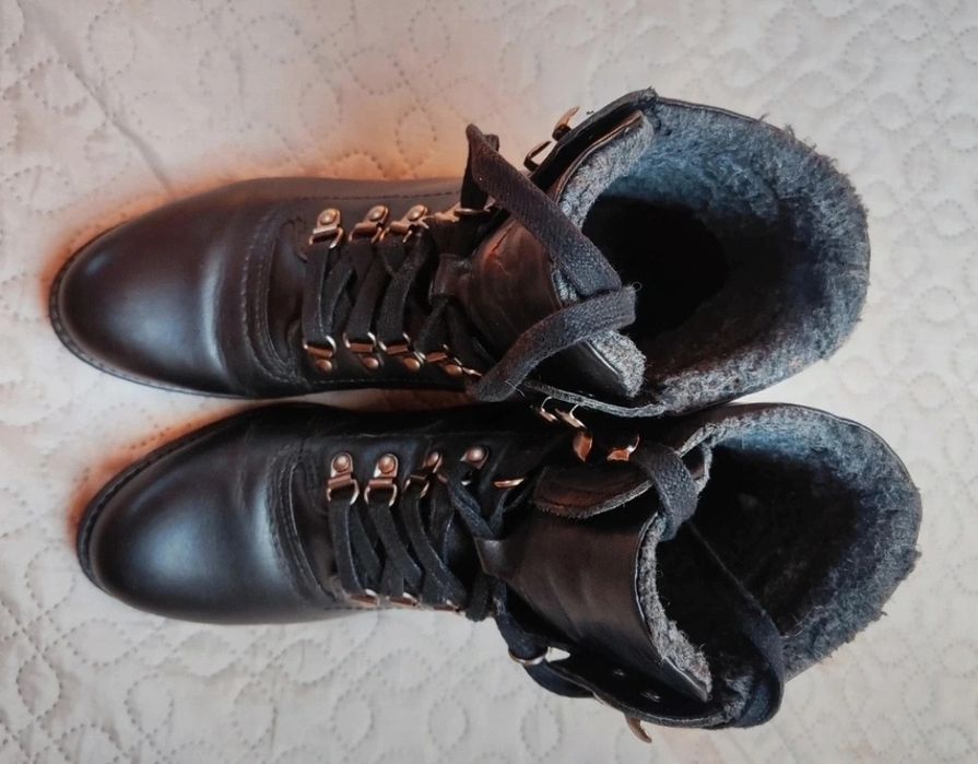 Zimowe ocieplane buty skórzane 39 CCC stan świetny