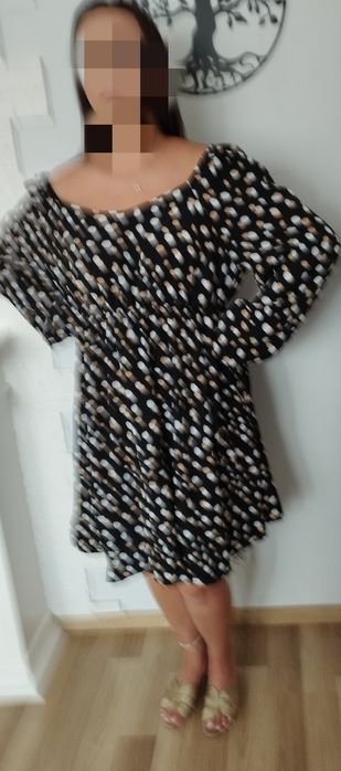 Sukienka midi casual czarna 46