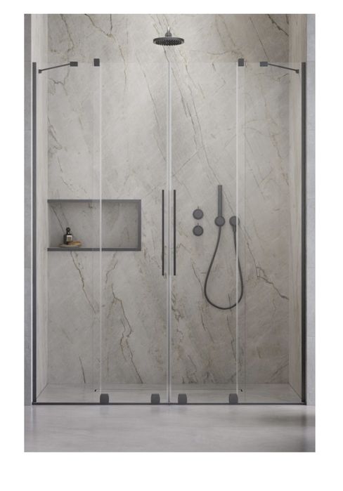 Kabina drzwi prysznicowe Radaway FURO BRUSHED GUNMETAL DWD 180cm