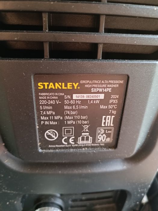 Myjka ciśnieniowa Stanley SXPW14E stan bardzo dobry