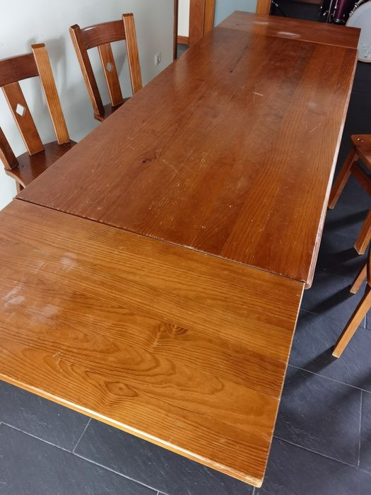 Mesa de jantar, pinho maciço