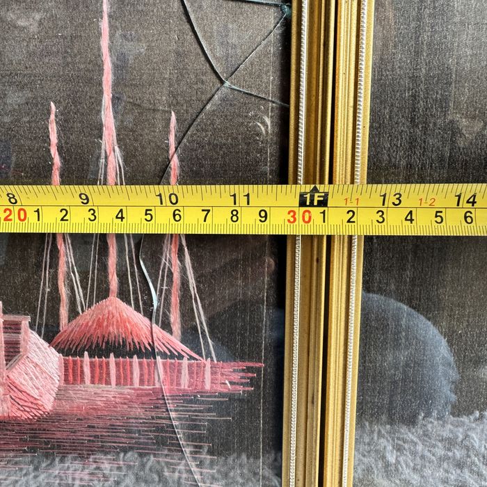 Japońskie obrazy wyszywane Vintage