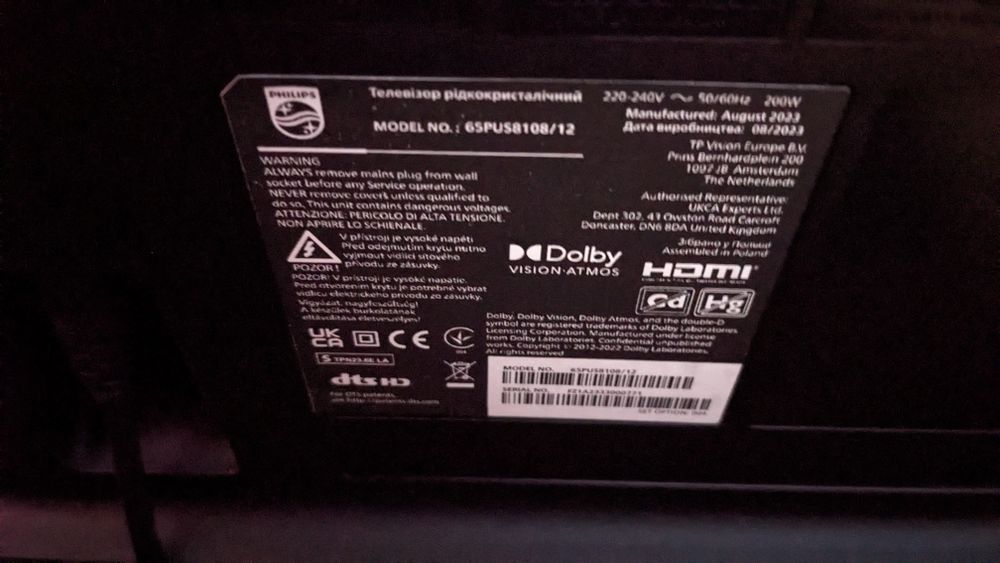 Philips 65PUS8108/12 .Новый, Украинский Смарт.