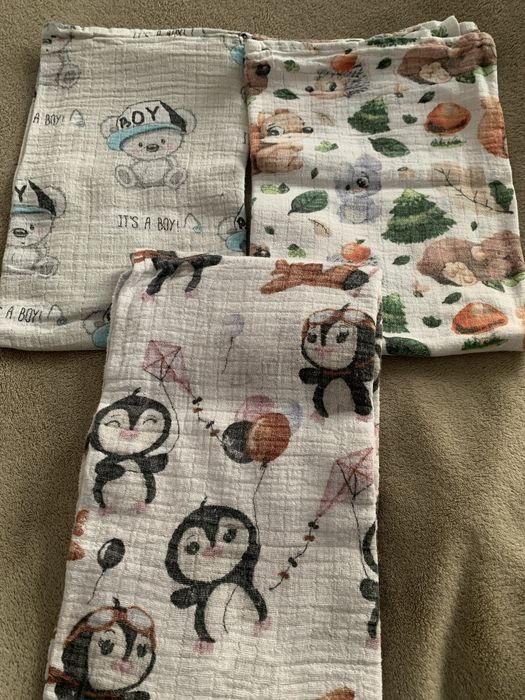 Pieluchy tetrowe zestaw trzech