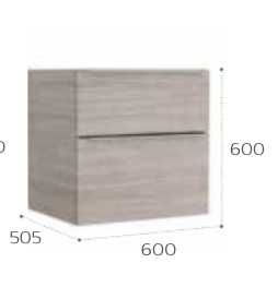 2 Módulos Roca Storia Cinzento Artico 60cm - Em caixa